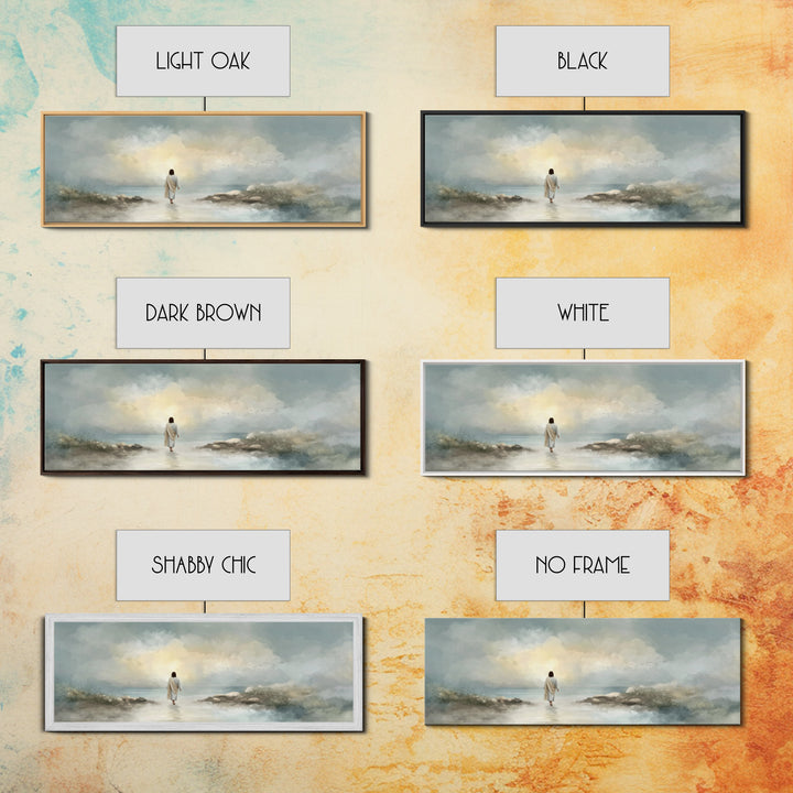 Beacon Of Dawn – Framed Canvas Print – Panoramic Art – Christian Wall Art – Christian Art Canvas – Jesus Painting – Christian Christmas Art