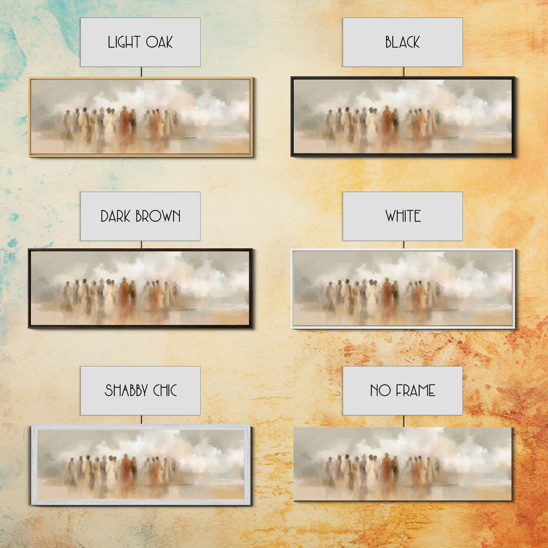 Desert Disciples | Framed Canvas Print | Christian Art Canvas | Christian Wall Art | Panoramic Print | Christian Painting | Christmas Art