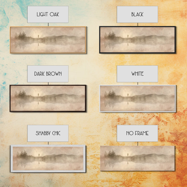 Divine Reflection | Framed Canvas Print | Christian Art Canvas | Jesus Painting | Panoramic Painting | Christian Wall Art | Christmas Art