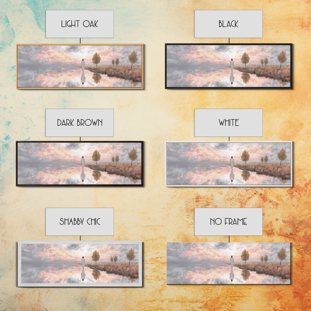 Radiant Promise – Framed Canvas Print – Panoramic Wall Art – Christian Art Canvas – Jesus Painting – Christian Wall Art – Christmas Art