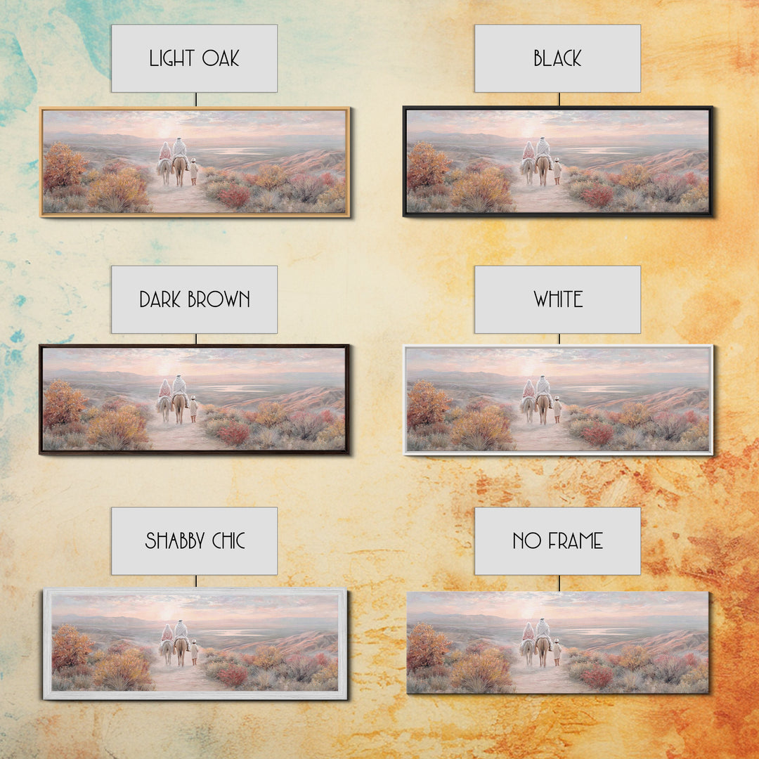 Dawn Of Hope | Framed Canvas Print | Christian Art | Panoramic Art | Christmas Art | Christian Christmas Decorations | Christian Wall Art
