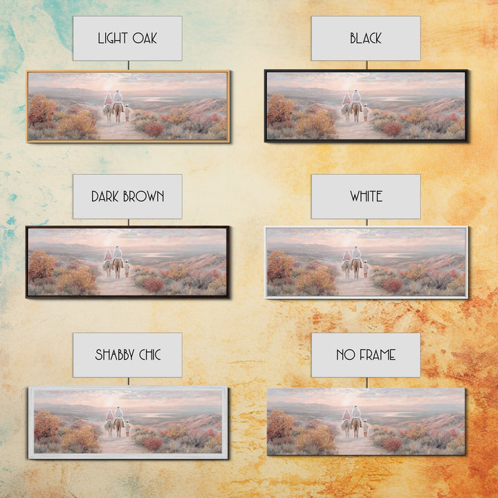 Dawn Of Hope | Framed Canvas Print | Christian Art | Panoramic Art | Christmas Art | Christian Christmas Decorations | Christian Wall Art