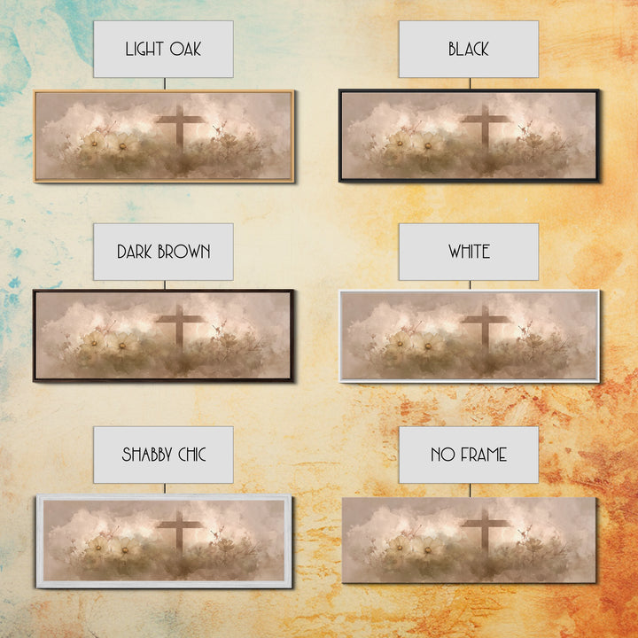 Sunset Promise | Framed Canvas Print | Christian Art Canvas | Jesus Painting | Panoramic Frame | Christian Wall Art | Christian Gift
