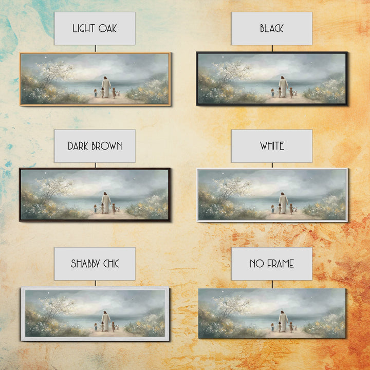 Garden Of Calm – Framed Canvas Print – Christian Painting – Panoramic Wall Art – Jesus Canvas Art – Christian Decor – Christmas Art