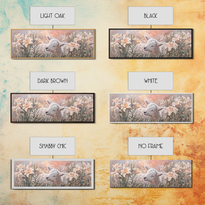 Garden Of Gentle Rest | Framed Canvas Print | Christian Wall Art | Christian Art Canvas | Christian Decor For Home | Panoramic Art | Christ