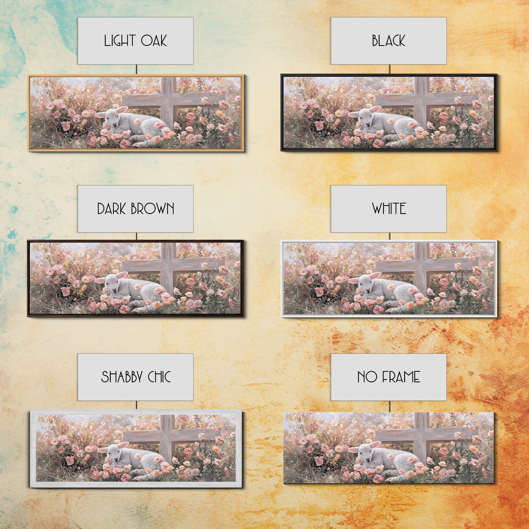 Field Of Promise – Framed Canvas Print – Christian Art Print – Panoramic Wall Art – Christian Christmas Art – Christian Decor For Home – Gi