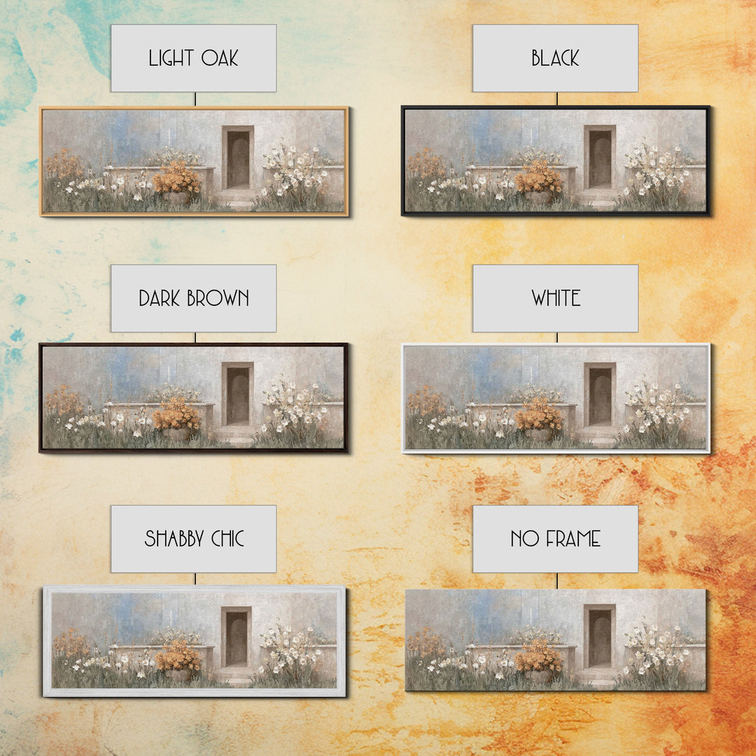 Radiant Stone Refuge – Framed Canvas Print – Christian Christmas Art – Panoramic Art – Christian Art Canvas – Jesus Painting – Christian Wa