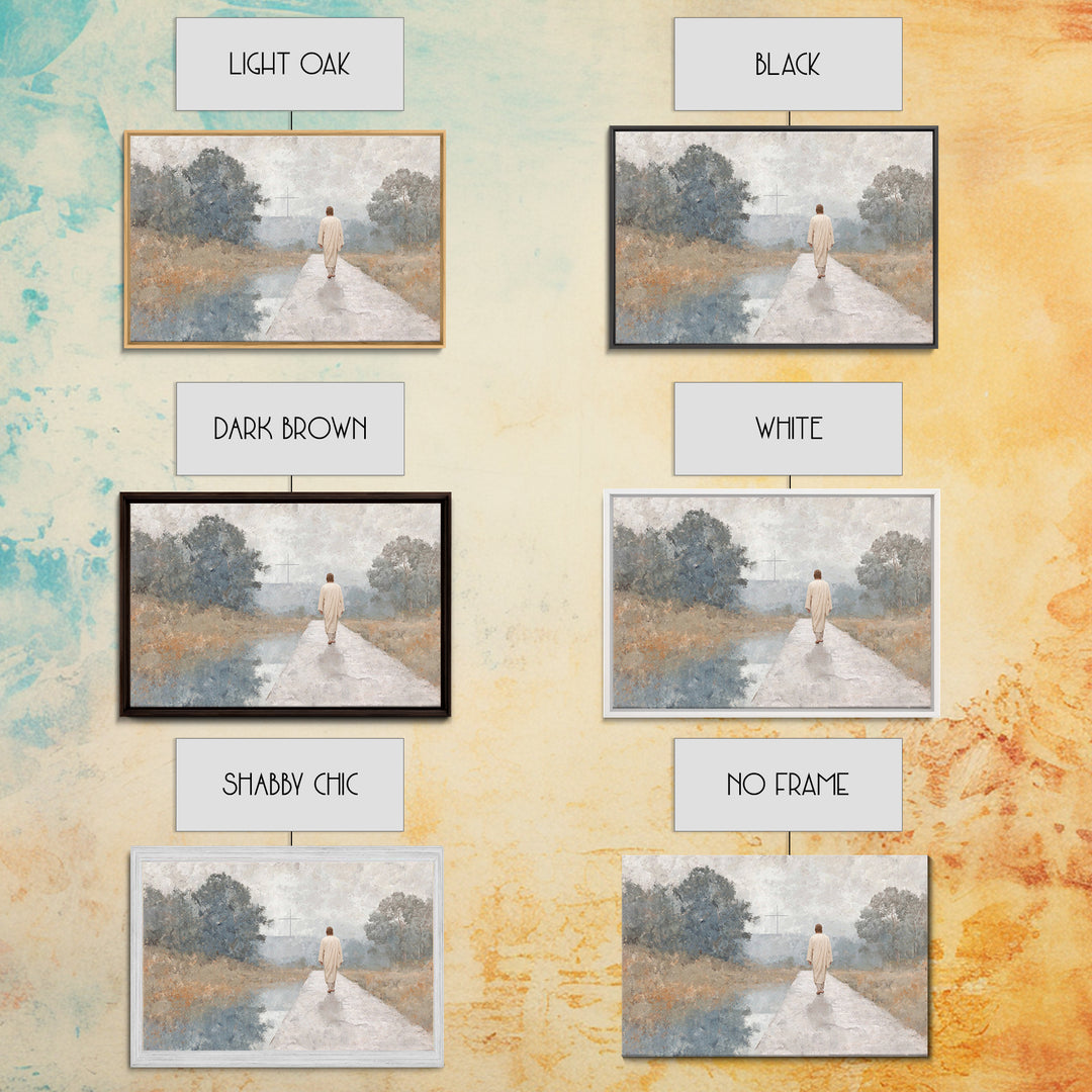 Path Of Mercy | Framed Canvas Print | Christian Art Canvas | Christian Wall Art | Large Christian Painting | Jesus Painting | Christmas Art