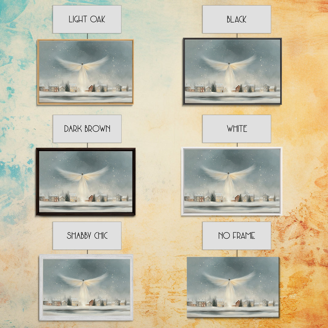 Wings Of Peace – Framed Canvas Print – Christian Christmas Art – Christian Wall Art – Modern Christian Art – Christmas Canvas Wall Art