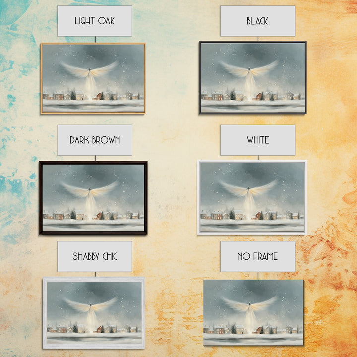 Wings Of Peace – Framed Canvas Print – Christian Christmas Art – Christian Wall Art – Modern Christian Art – Christmas Canvas Wall Art
