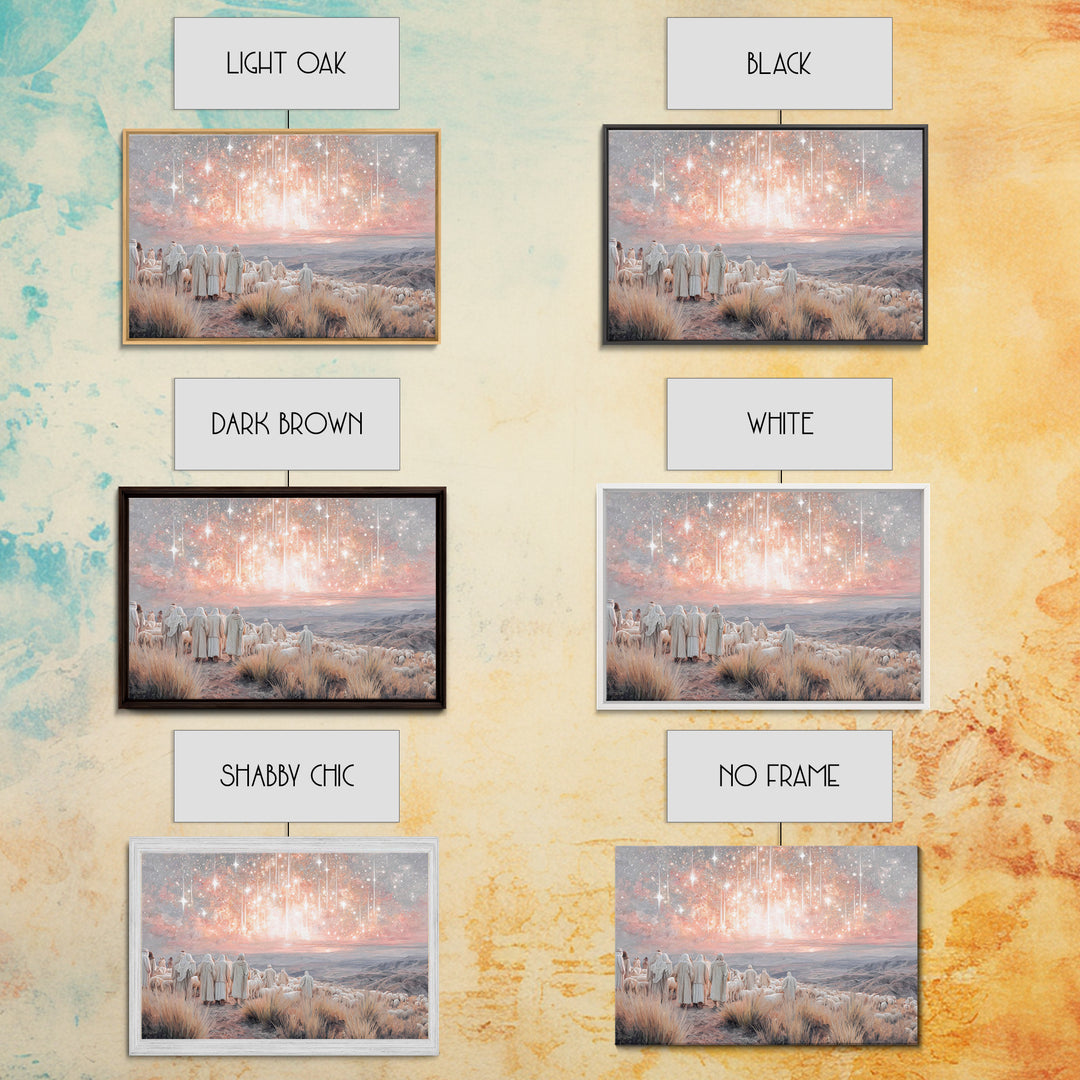 Dawn Of Glory – Framed Canvas Print – Christian Christmas Art – Christian Wall Art – Christian Art Canvas – Christmas Art – Christian Gift
