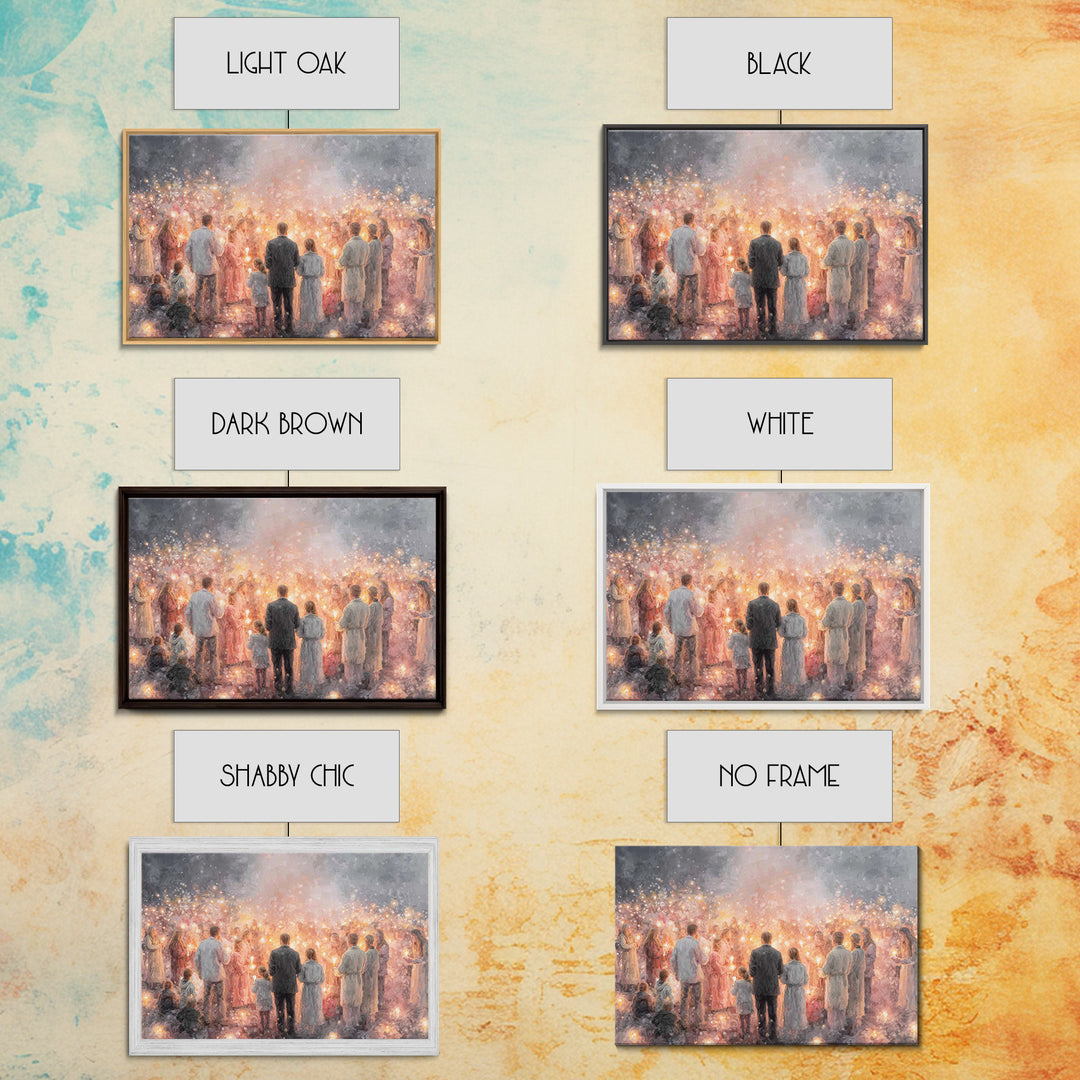 Light Of Fellowship – Framed Canvas Print – Christian Wall Art – Christian Art Canvas – Christmas Art – Christian Christmas Art – Jesus Pai