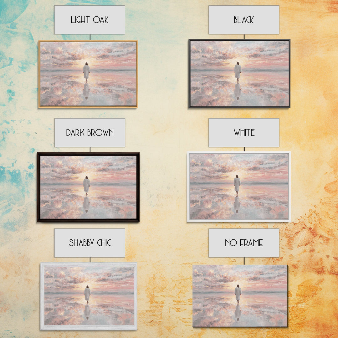 Heaven’s Gentle Horizon | Framed Canvas Print | Christian Art Canvas | Jesus Painting | Christian Wall Art | Modern Christian Painting | Ch
