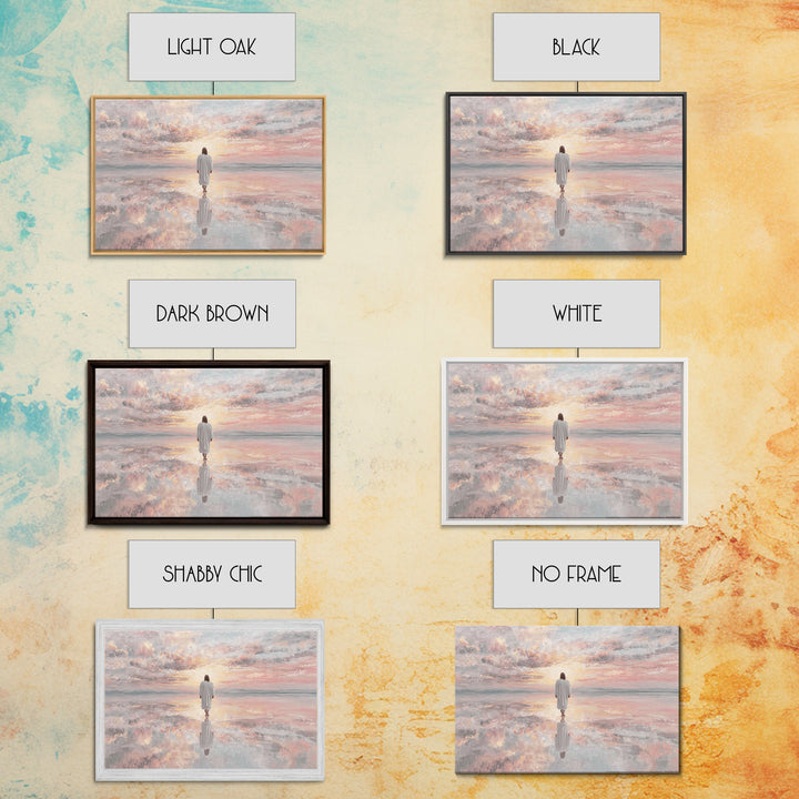 Heaven’s Gentle Horizon | Framed Canvas Print | Christian Art Canvas | Jesus Painting | Christian Wall Art | Modern Christian Painting | Ch