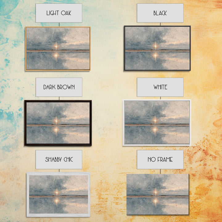 Calm Horizon Star – Framed Canvas Print – Christian Art – Christmas Canvas Wall Art – Christian Gift Ideas – Modern Christian Art – Christi