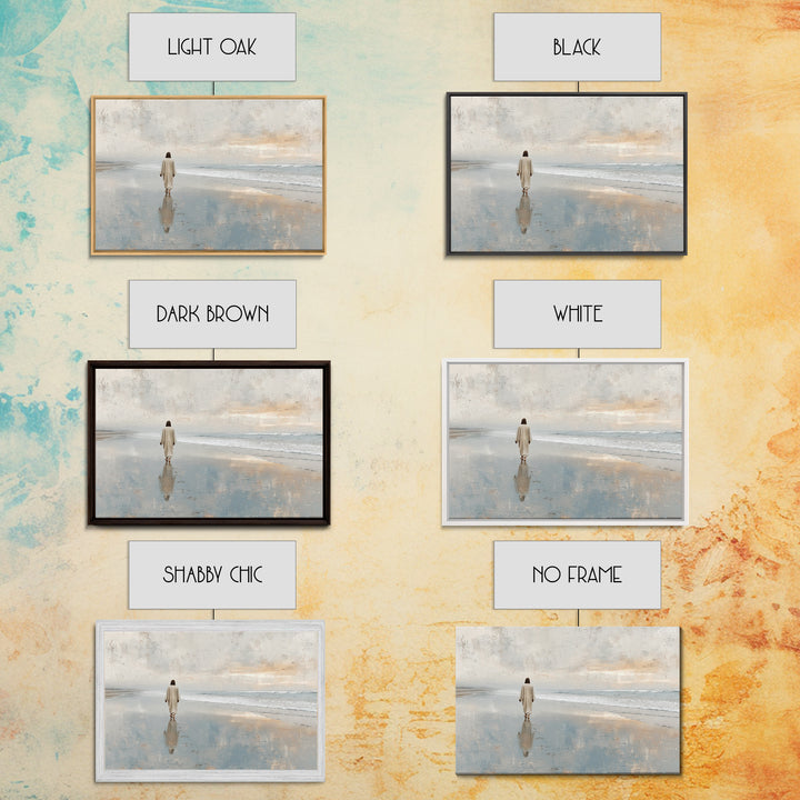 Quiet Shore Grace | Framed Canvas Print | Christian Wall Art | Jesus Painting | Christian Art Canvas | Modern Christian Art | Christian Gif