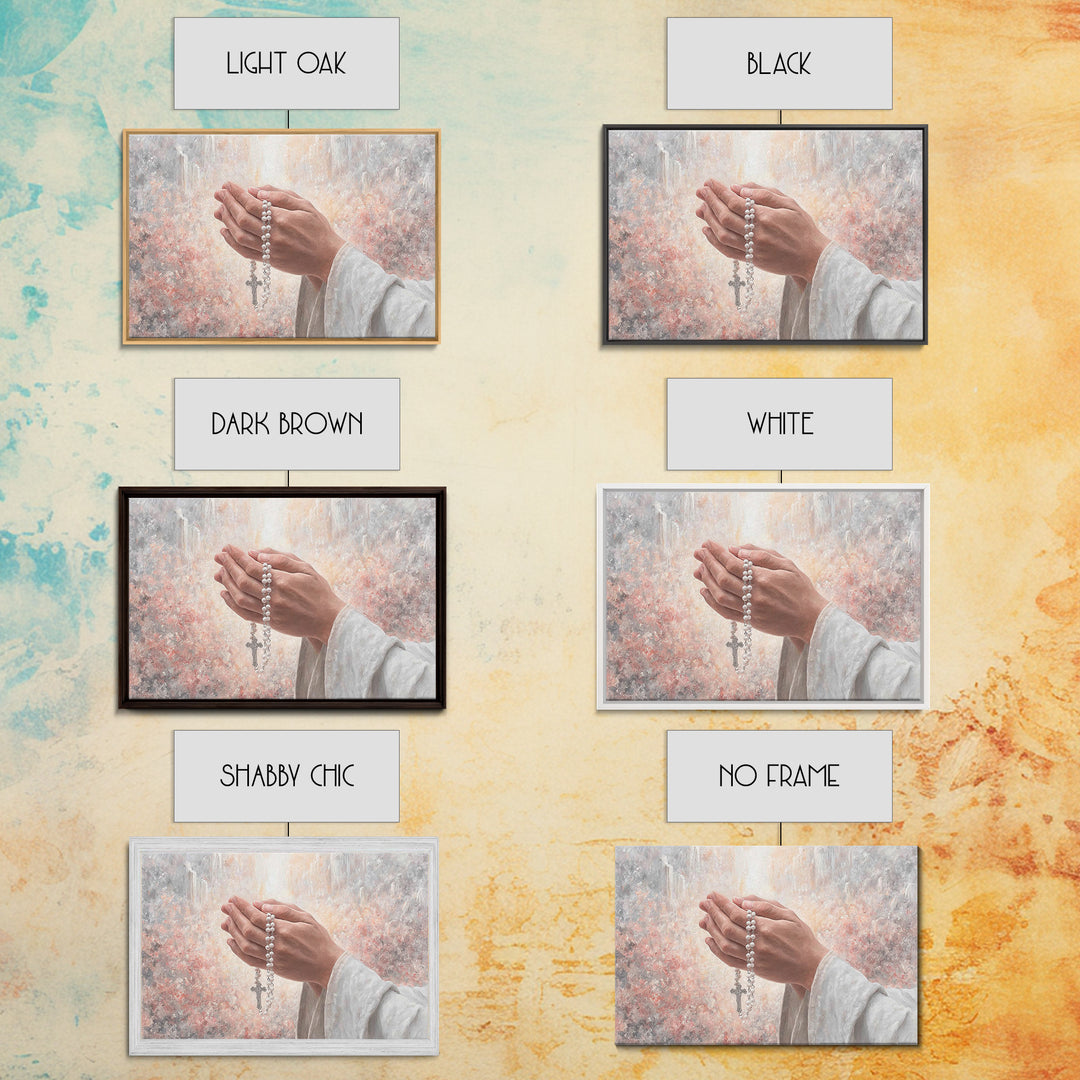 Light Of Prayer – Framed Canvas Print – Christian Wall Art – Christian Art Canvas – Christian Painting – Christian Gift Ideas – Modern Chri