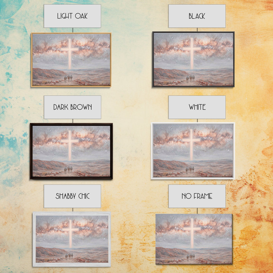 Celestial Promise – Framed Canvas Print – Christian Christmas Art – Christian Art Painting – Christmas Wall Art – Christian Art Canvas – Mo