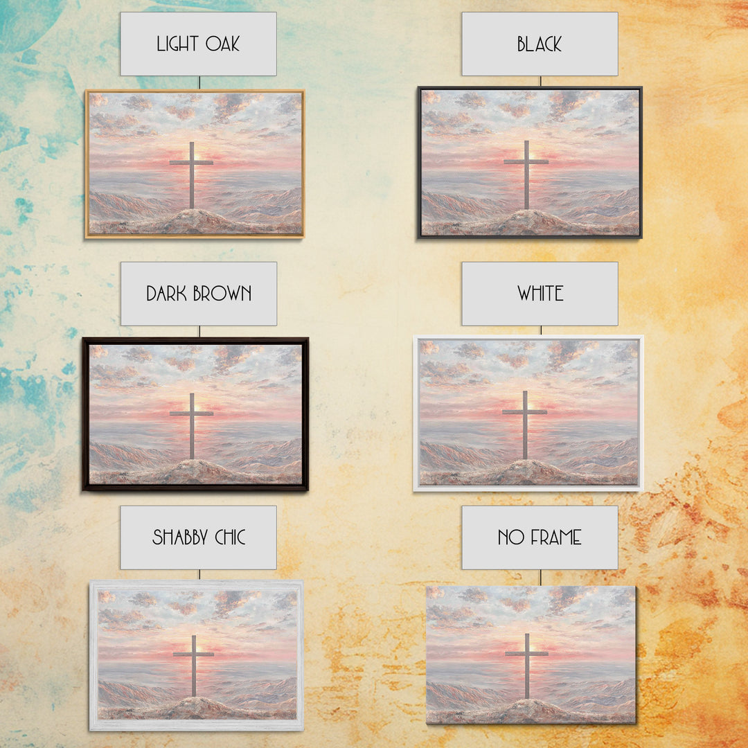 Dawn Of Redemption, Framed Canvas Print, Christian Wall Art, Modern Christian Art, Christian Art Canvas, Jesus Painting, Christian Christma