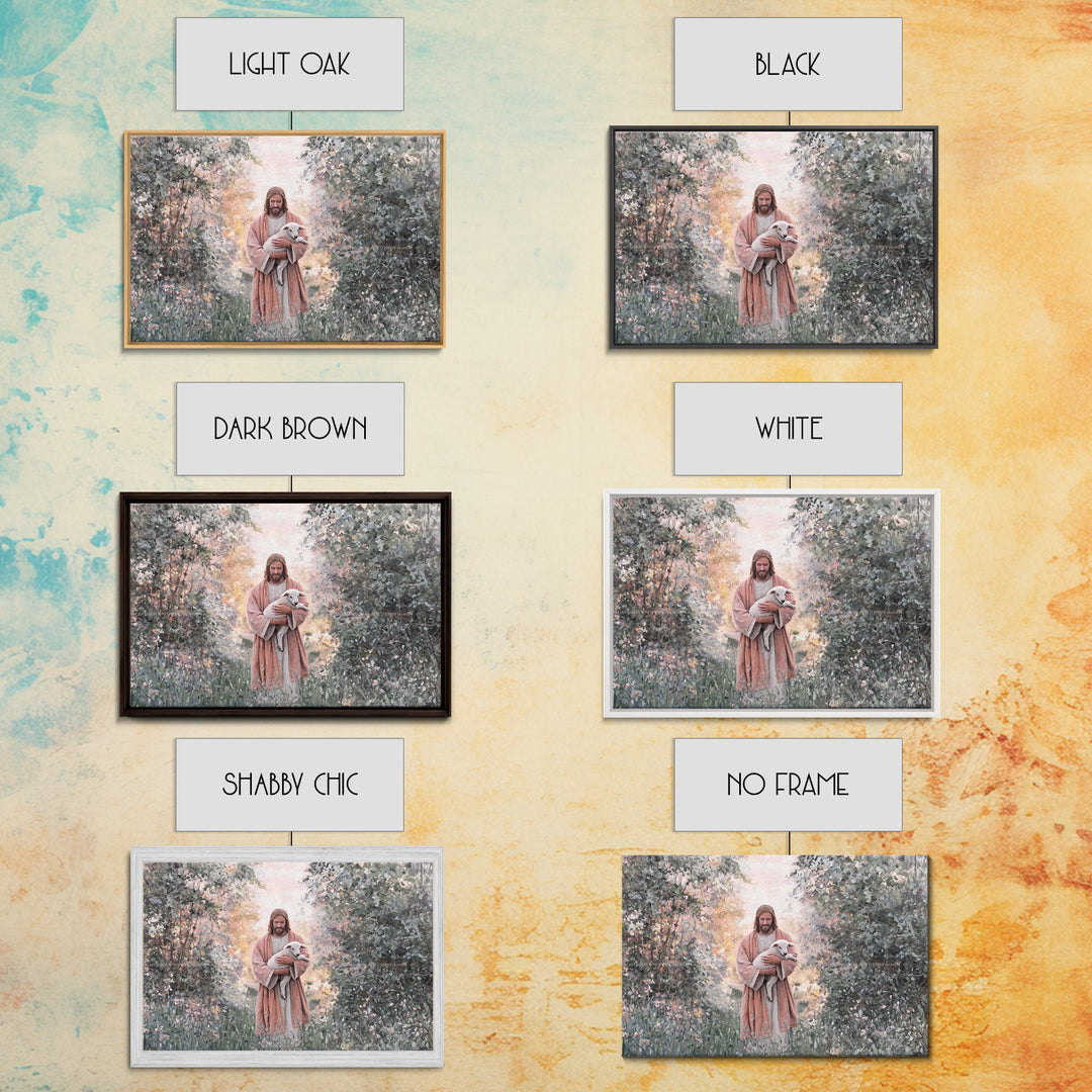 Garden Mercy Glow – Framed Canvas Print – Christian Wall Art – Christian Art Canvas – Jesus Painting – Christian Decorations – Large Christ
