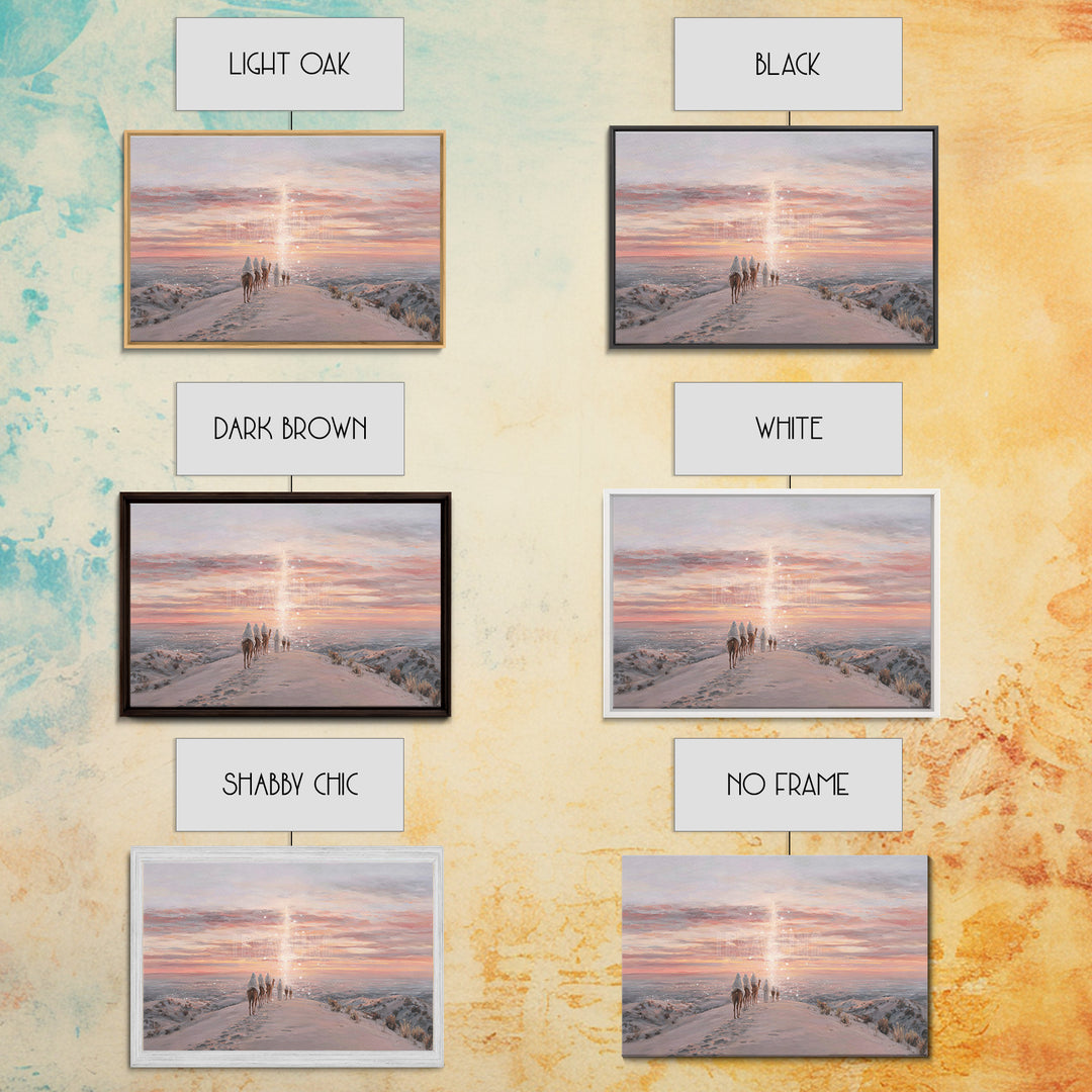 The Guiding Light – Framed Canvas Print – Christian Wall Art – Christian Art Canvas – Christmas Art – Jesus Painting – Christian Christmas
