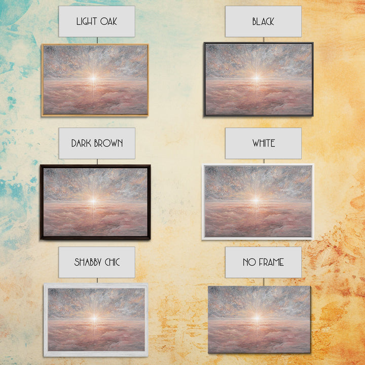 Heaven’s Promise – Framed Canvas Print – Christian Wall Art – Christmas Art – Christian Art Canvas – Christian Christmas Decor – Christian
