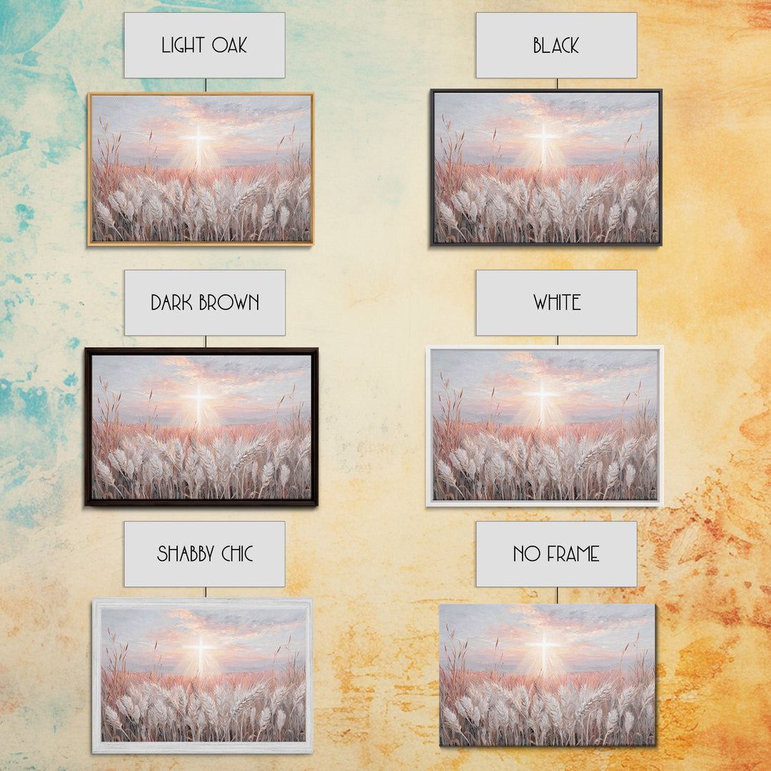 Field Of Hope – Framed Canvas Print – Christian Art Canvas – Christian Wall Art – Christian Christmas – Jesus Painting – Christian Gift