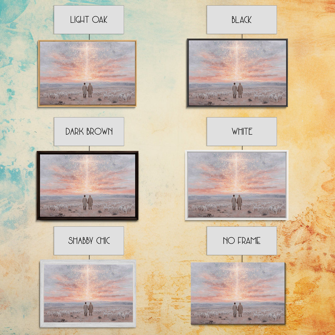 Dawn Of Promise | Framed Canvas Print | Christian Christmas Art | Christian Wall Art | Christian Art Canvas | Christmas Art Prints | Christ