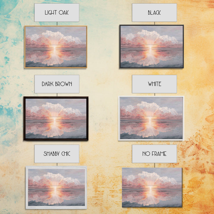 Heavenly Dawn Radiance, Framed Canvas Print, Christian Wall Art, Christian Art Canvas, Modern Christian Art, Christian Gift Ideas, Christma