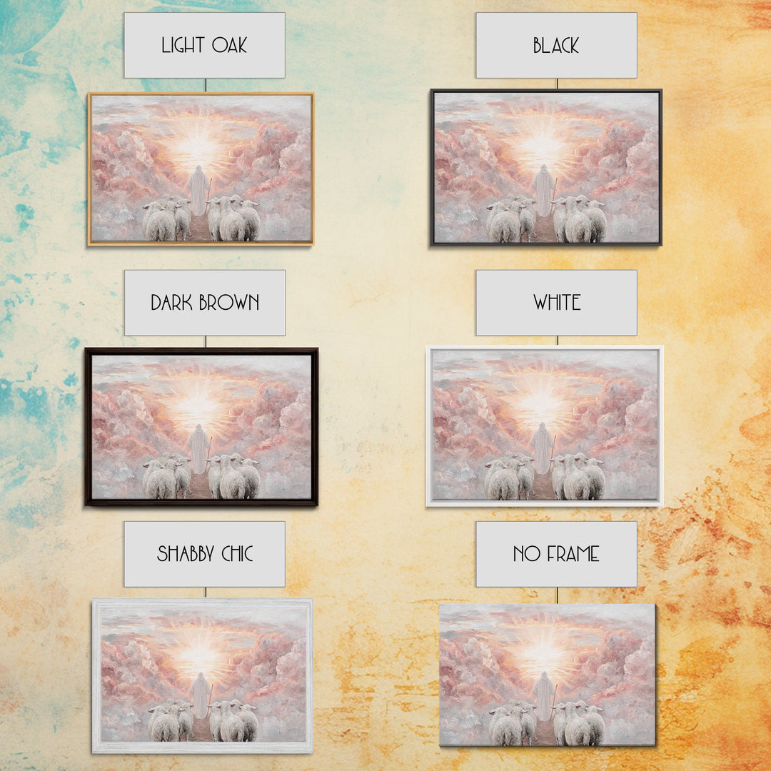 Heavenly Dawn – Framed Canvas Print – Christian Wall Art – Christian Art Canvas – Jesus Painting – Christian Decor – Modern Christian Art