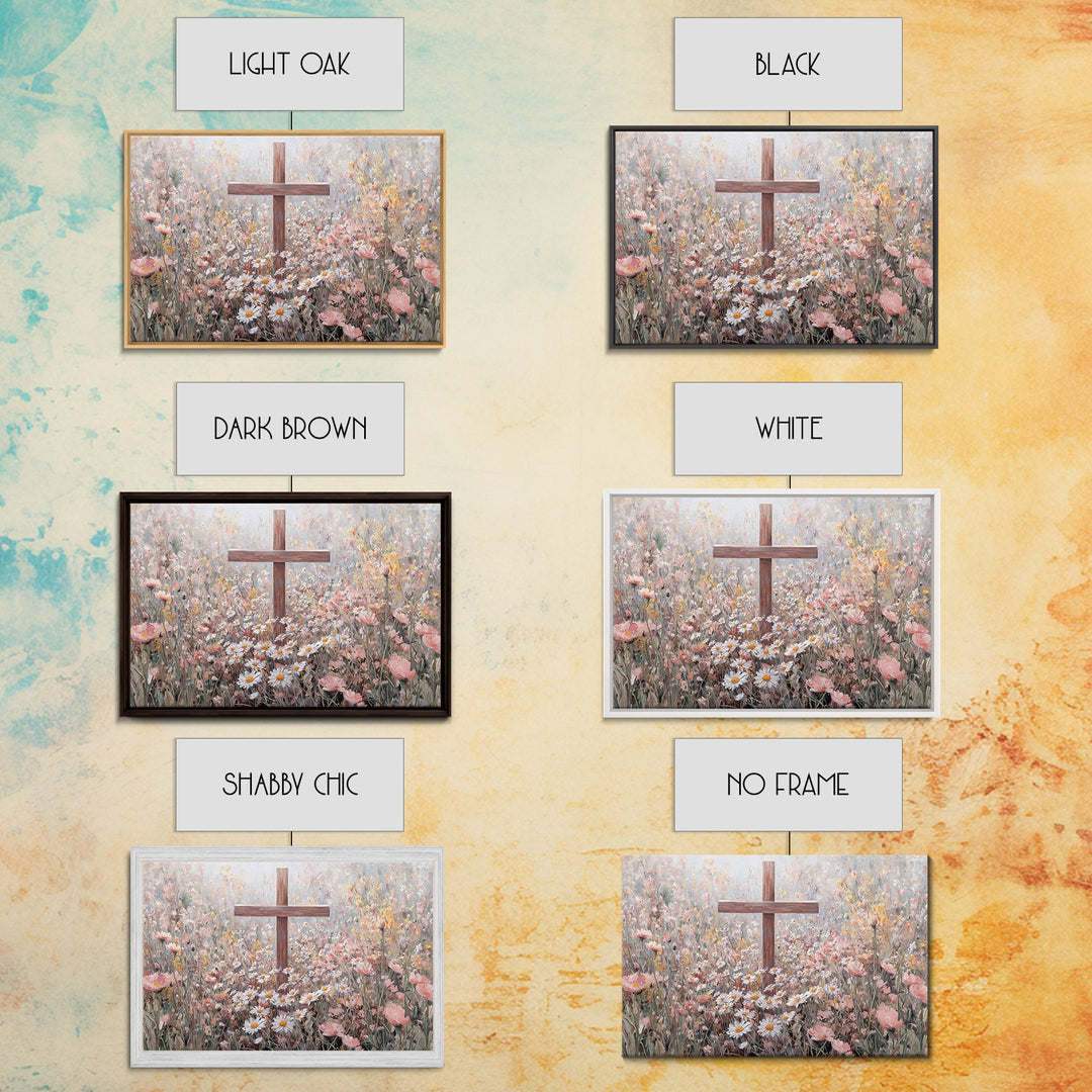 Field Of Grace, Framed Canvas Print, Christian Painting, Christian Wall Art, Christian Art Canvas, Large Christian Art