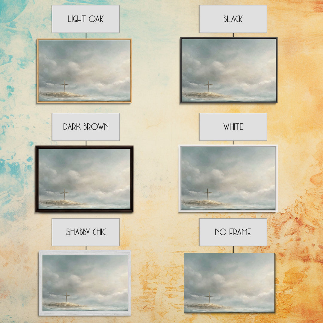 Grace On The Horizon – Framed Canvas Print – Christian Wall Art – Christian Art Canvas – Moody Christian Art – Christian Decor