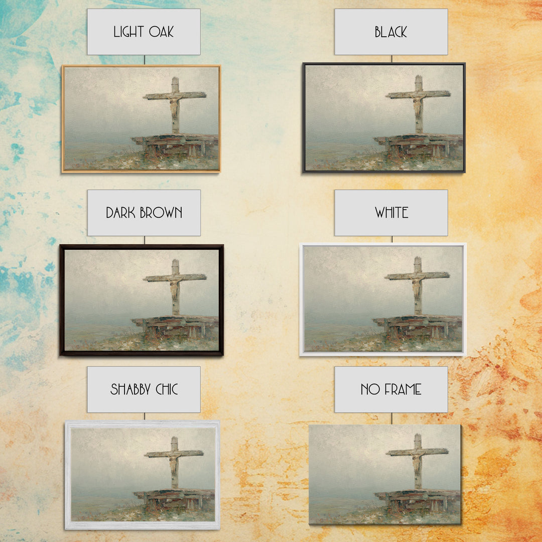 Redeeming Light, Framed Canvas Print, Christian Wall Art, Christian Art Canvas, Moody Christian Art, Christian Decor