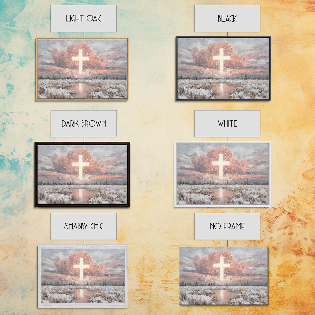 Radiant Glory Sky, Framed Canvas Print, Christian Wall Art, Christian Art Canvas, Christian Christmas Art, Christian Gift Ideas