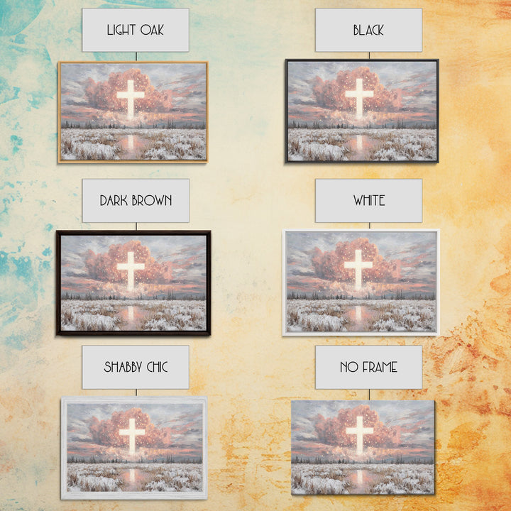 Radiant Glory Sky, Framed Canvas Print, Christian Wall Art, Christian Art Canvas, Christian Christmas Art, Christian Gift Ideas