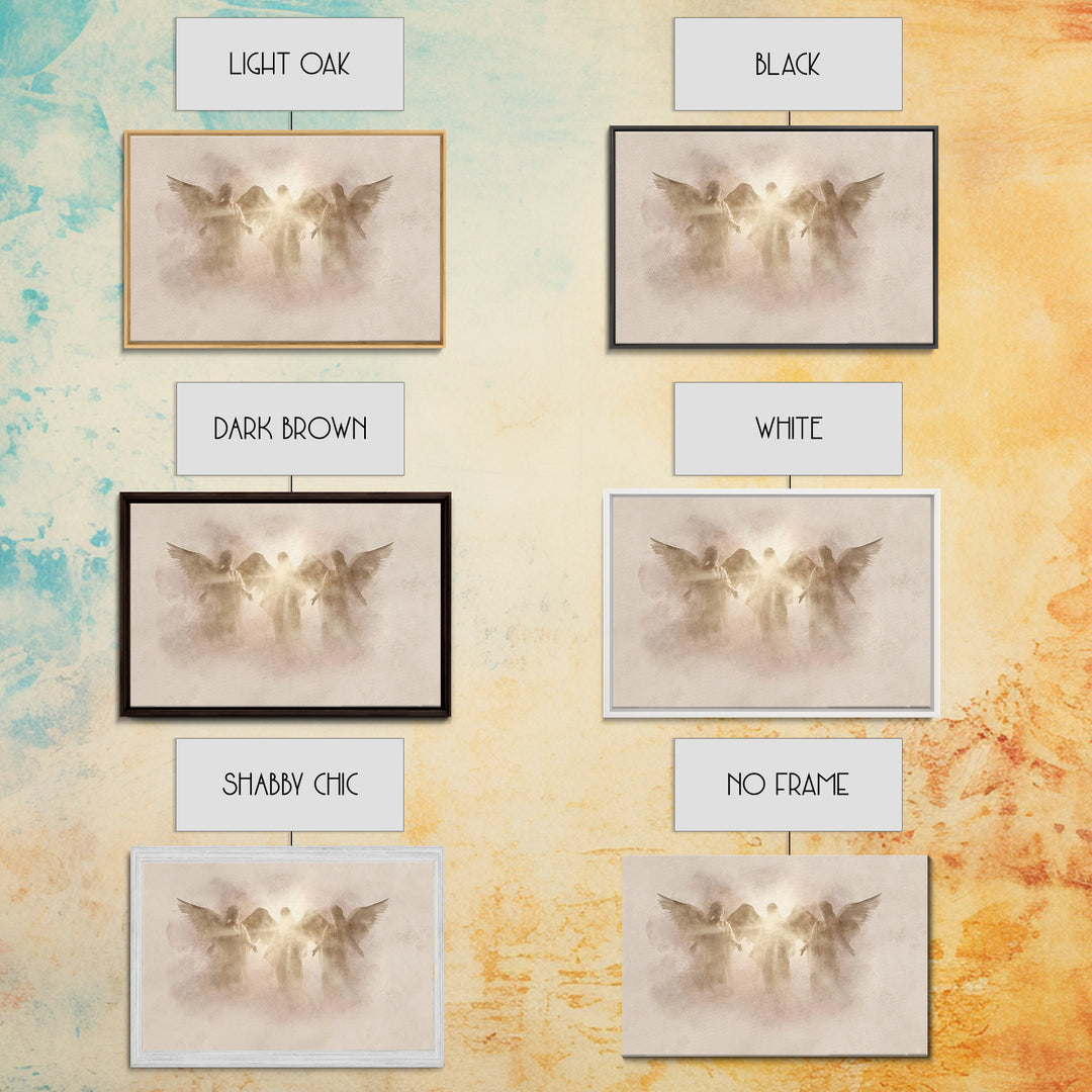 Trinity Of Light – Framed Canvas Print – Christian Art Canvas – Christian Wall Art – Christian Decor – Christmas Art – Subtle Christian Art