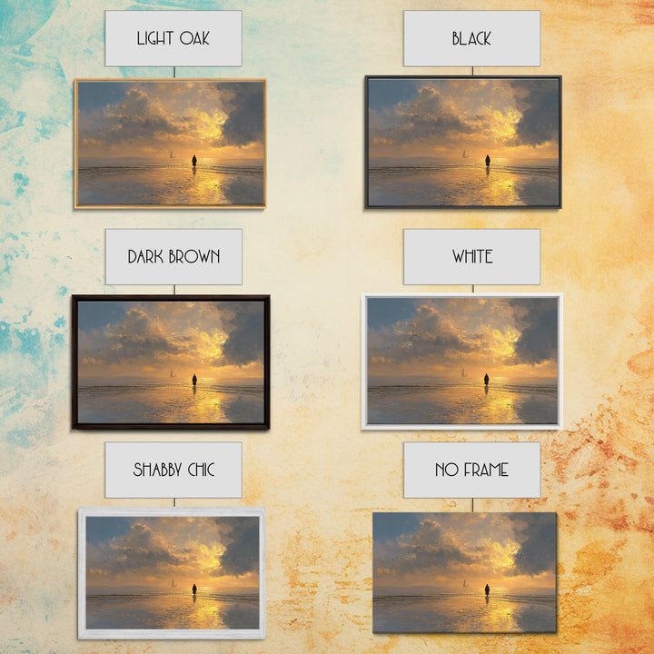 Sunset Promise – Framed Canvas Print – Christian Art Canvas – Jesus Painting – Christian Wall Art – Christmas Art – Christian Decor