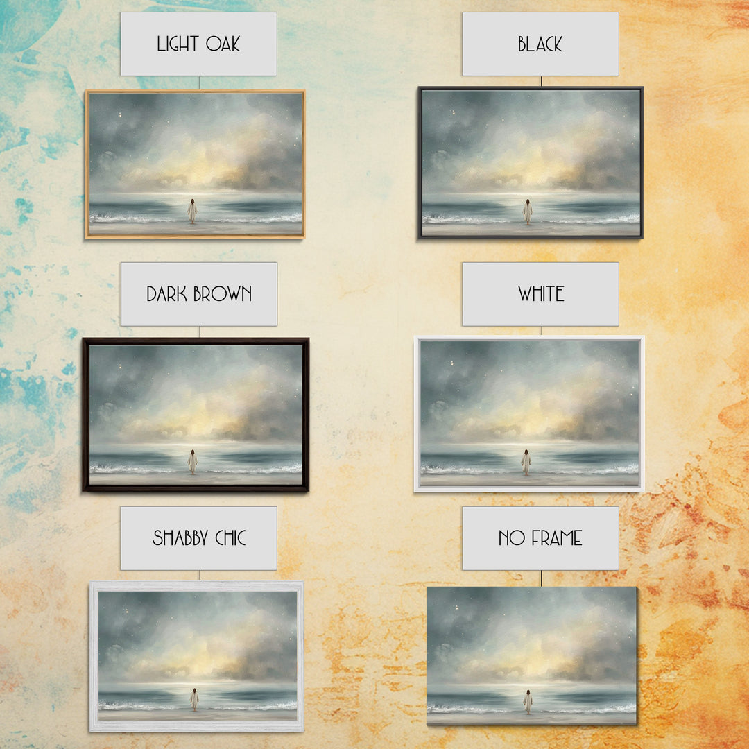 Eternal Dawn – Framed Canvas Print – Christian Wall Art – Jesus Painting – Christian Art Canvas – Christian Christmas Art – Christian Gift