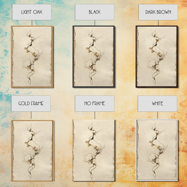 Floral Vine Created from Graceful Script Like Canvas Print, Calligraphy Art, Digital Prints, Living Room Decor, Script, CAL-2x3-67