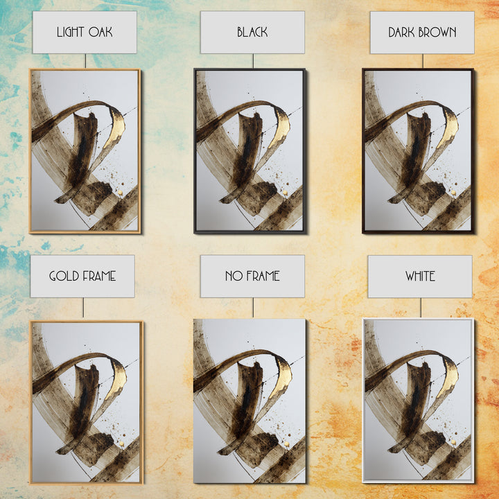 Expressive Musical Rhythm Painted as Ink Strokes Canvas Print, Calligraphy Art, Watercolor Art, Living Room Decor, Script, CAL-2x3-8
