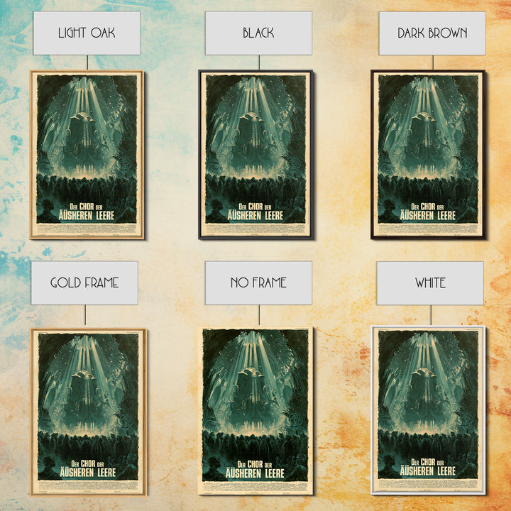 The Choir Of The Outer Void, German Language Horror Movie Poster, 1960s Horror Art, Lovecraftian Horror Poster, Framed Canvas Print