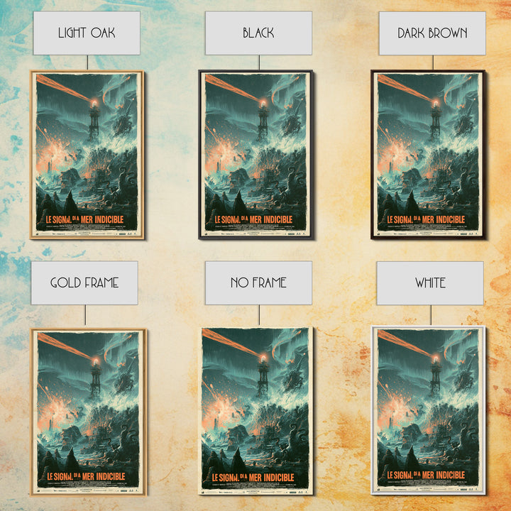 The Signal Of The Eldritch Sea, French Language Horror Movie Poster, 1960s Horror Art, Classic Monster Poster, Canvas Print