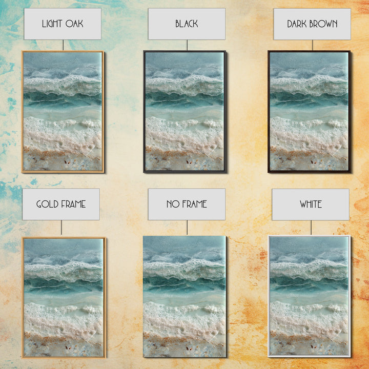 Storm Cloud over Deep Green Water Framed Canvas Print, Coastal Art, Art Print, Coastal Decor, Fine Art, Coastal, Wood Wall Art, COA-2x3-100