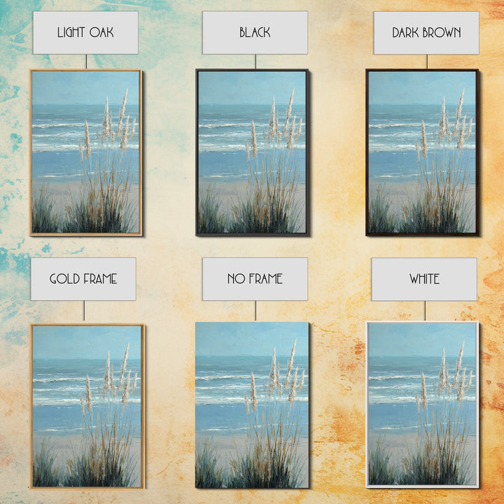 Coastal Grasses Moving Framed Canvas Print, Coastal Art, Wall Art, Coastal Decor, Fine Art, Coastal, Bird Art, Wood Art, COA-2x3-60