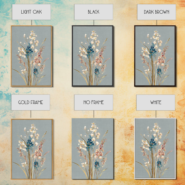Coastal Botanical Bouquet Canvas Print, Coastal Art, Bird Art, Coastal Decor, Fine Art, Coastal, Living Room Art, Ocean Art, COA-2x3-77