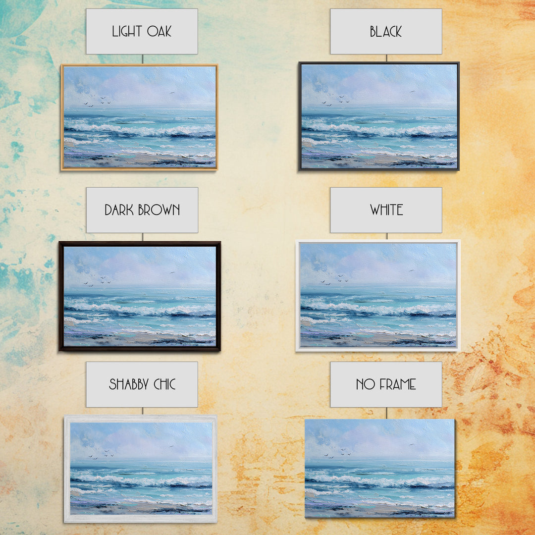 Soft Blue Ocean Horizon Canvas Print, Coastal Art, Living Room Art, Coastal Decor, Fine Art, Coastal, Luxury Decor, Art Print, COA-3x2-29