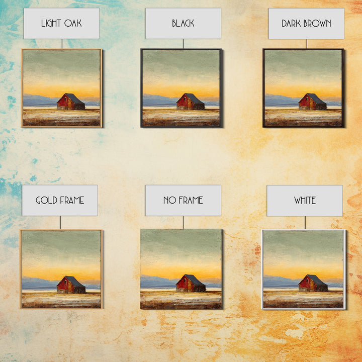 Rustic Barn Silhouette Canvas Print, Country Art, Digital Wall Art, Farmhouse Decor, Abstract Art, Country, Floral Wall Art, COU-1x1-3