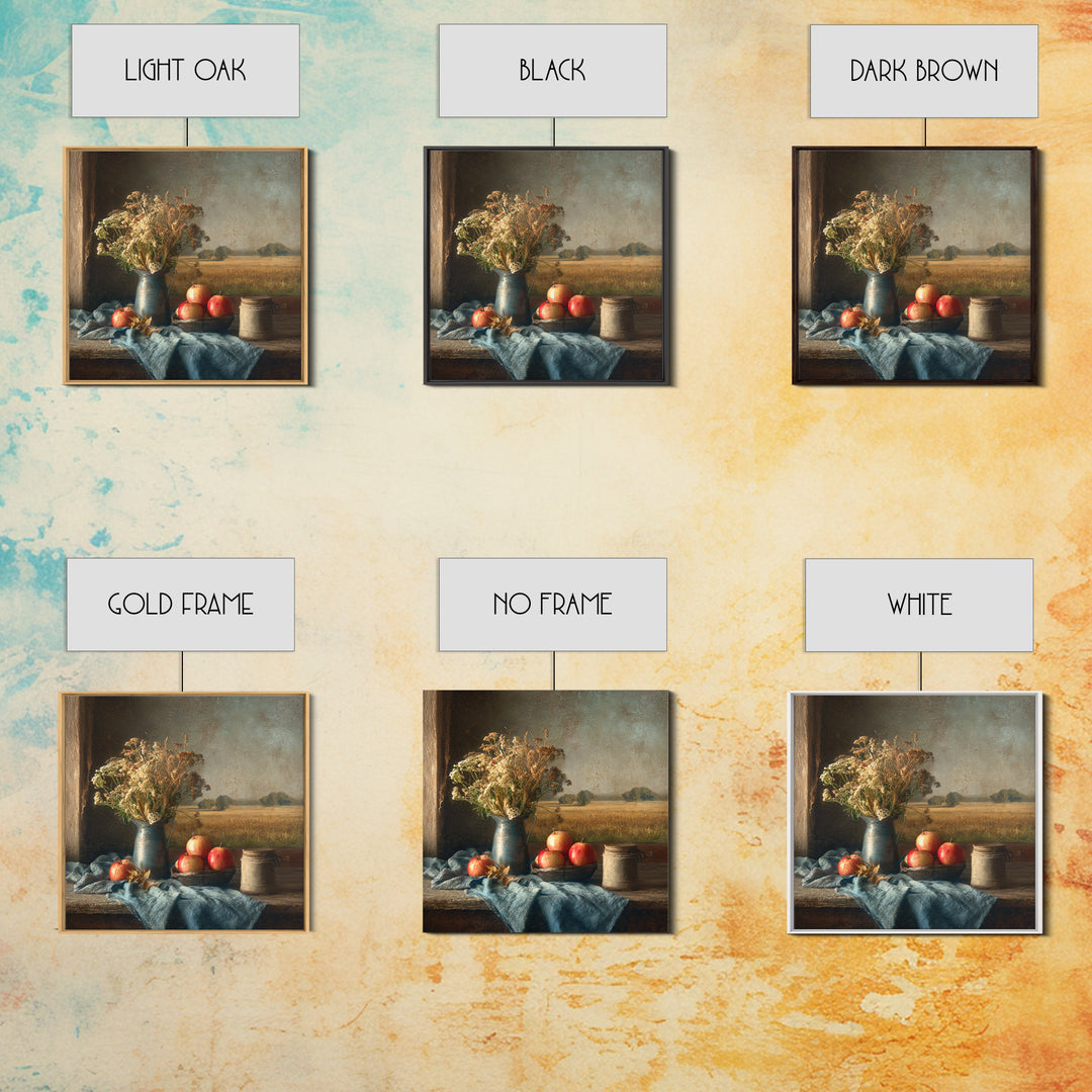 Apple Orchard with Warm Autumn Light Canvas Print, Country Art, French Country Decor, Farmhouse Decor, Oil Painting, Country, COU-1x1-30