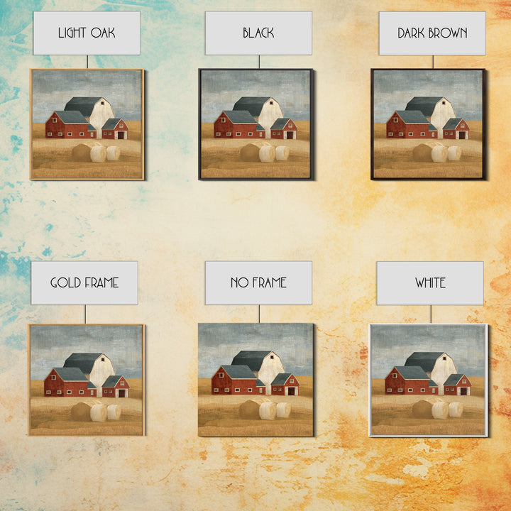 Hay Bales in Late Afternoon Sun Canvas Print, Country Art, Gallery Wall Art, Farmhouse Decor, Fine Art, Country, COU-1x1-92