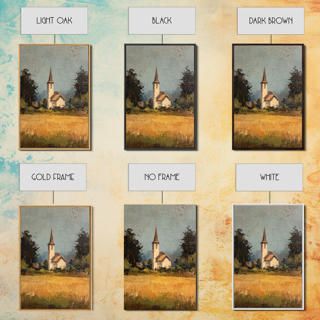 Country Church Steeple Beyond Trees Canvas Print, Country Art, Digital Print, Farmhouse Decor, Country, French Country Decor, COU-2x3-99